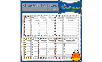 Halloween Acrostics and Words in Words Worksheets - EBOOK