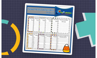 Halloween Acrostics and Words in Words Worksheets - EBOOK