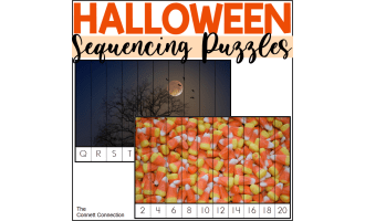 Halloween Alphabet and Number Sequencing Puzzles