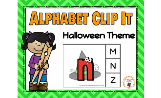 Halloween: Alphabet Clip It