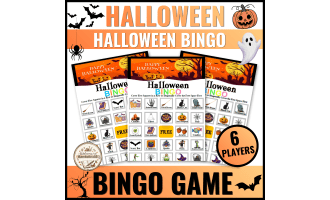 Halloween Bingo Game for Kindergarten