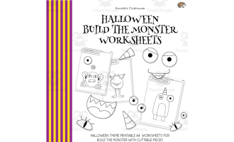 Halloween Build the Monster Worksheets