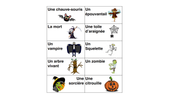 Halloween Charades - French Words