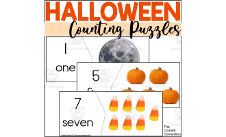 Halloween Counting to 10 Puzzles with Real Photographs
