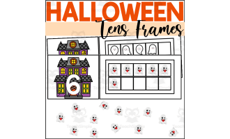Halloween Counting to 10 Tens Frames Task Cards