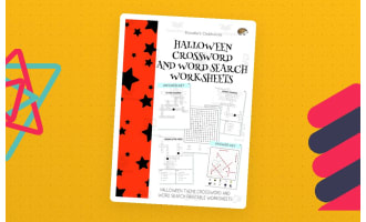 Halloween Crossword and Word Search Worksheets