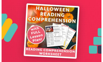Halloween English & ESL Reading Worksheet with Fun Lesson Plan