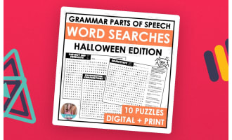 Halloween Grammar Word Search Packet