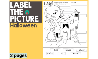 Halloween Label the Picture