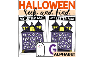 Halloween Letter Recognition Seek and Find Mats