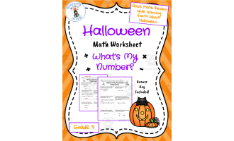 5th grade worksheet bundle Halloween Math Trivia Worksheet