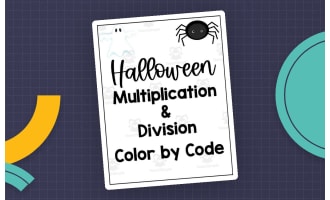 Halloween Multiplication + Division Color by Code