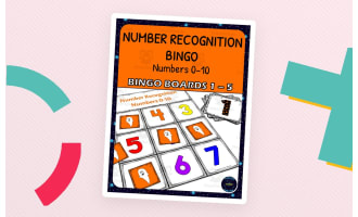Halloween Number Recognition 0-10 Bingo - Boards 1-5
