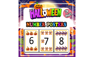 Halloween Numbers 1-20 Posters Math Halloween Bulletin Board