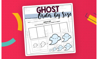 Halloween Ordering by Size with Ghost