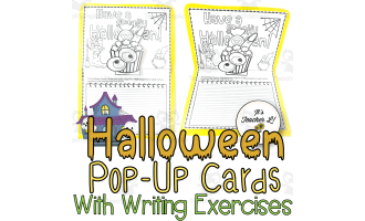 Halloween Project: Pop-Up Cards with Writing Exercises