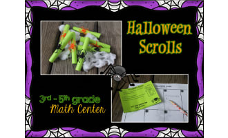 Halloween Scrolls Math Center