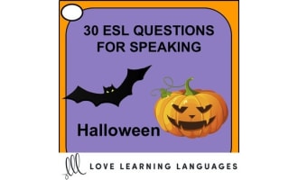 Halloween Vocabulary - ESL Speaking Prompt Question Cards