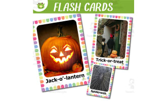Halloween Vocabulary Flashcards with Real Photos | Preschool & Early