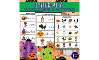 Halloween Word Cards and Activities