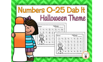 Hallween 0-25 Dab it Activity