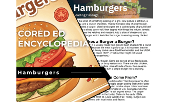 Hamburgers Reading Comprehension Passage - Cored Ed Encyclopedia