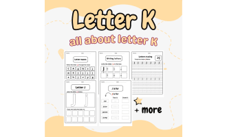 handwriting letter K - teaching letter k to preschoolers.