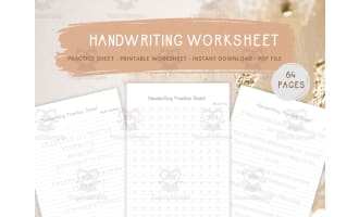 Handwriting Practice Worksheet, Write pretty handwriting sheet