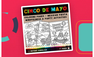 Happy Cinco de Mayo Coloring Pages - Mexican Fiesta Mindfulness