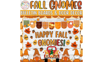 HAPPY FALL GNOMIES!: Autumn Gnomies Bulletin board or door Decor kit