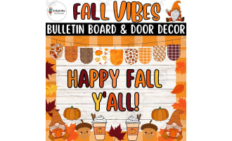 Happy Fall Y'all!: Vibrant Fall Bulletin Board and Door Decor Craft
