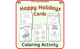 Happy Holidays - Vertical Template Cards