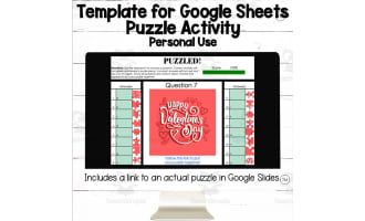 Happy Valentine's Day - Personal Use Template Digital Activity Self-Checking