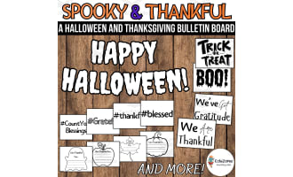 Haunted and Grateful A Halloween and Thanksgiving Bulletin Board