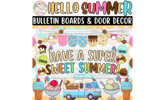 have a super sweet summer: Summer Bulletin boards And door Decor kit