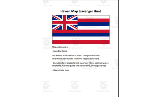 Hawaii Map Scavenger Hunt