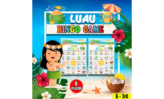 Hawaiian Luau Bingo Game Aloha Summer Fun Hawaii Theme