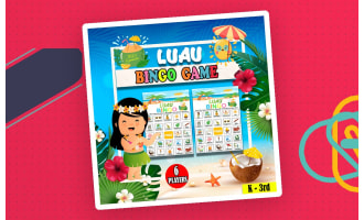 Hawaiian Luau Bingo Game Aloha Summer Fun Hawaii Theme