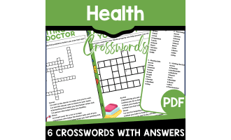Health Crossword Puzzles – Grades 2–5 Vocabulary