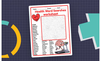 Health day Word Search 2rd 3th 4th 5th Grade worksheet activity