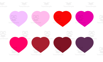 Heart Shape Digital Clipart in 75 Colors