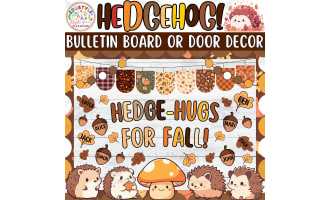 Hedge-hugs For Fall: Fall Bulletin Board or Door Decor Kit - September