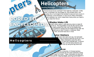 Helicopters Reading Comprehension Passage - Cored Ed Encyclopedia