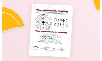 Heliocentric vs Geocentric Theory – Labeling Activity