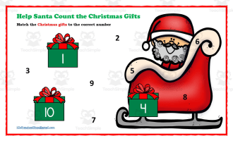 Help Santa Count the Gifts Worksheet