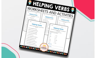 Helping Verbs Grammar Practice Activity Worksheets for Grade 1, 2, 3