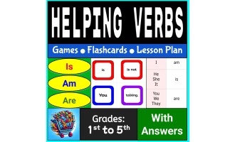 Helping Verbs Worksheets: Use of is, am, & are - Lesson Plan