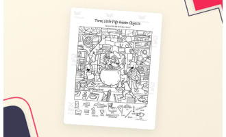 Hidden Objects Puzzle - The Three Little Pigs