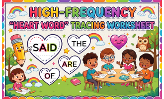 High-Frequency Heart Word Tracing