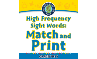 High Frequency Sight Words: Match and Print - FLASH-MAC